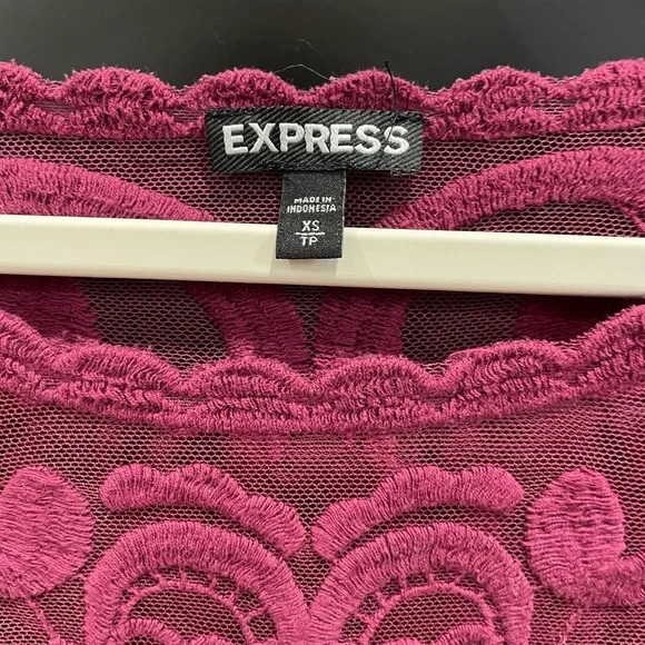 Express Sheer Lace Blouse XS - Picture 3 of 4